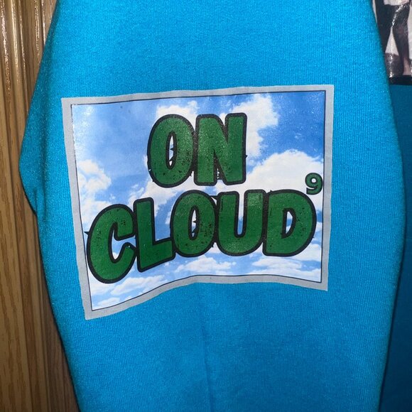 💨 Pass Dat Jerzees Azure Blue Hoodie Customized 💨 - Picture 3 of 7